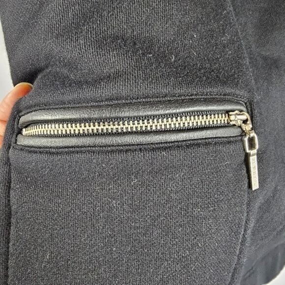 VTG Lauren Jeans Co. Womens Cotton Black 1/4 Zip Sweatshirt Sz L Zip Pocket - Picture 5 of 10